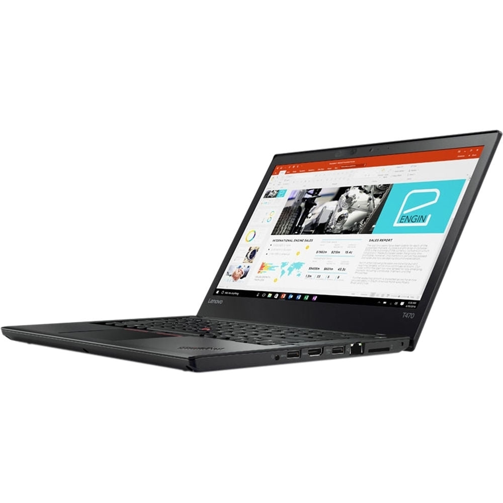 Lenovo ThinkPad T470s 14&quot; 8GB 180GB SSD Core™ i5-7200U 2.5GHz Win10P, Black (Certified Refurbished)